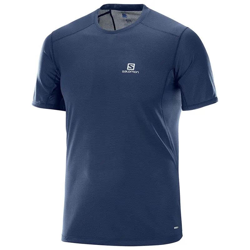 Salomon Trail Runner Mens SS Tee in Dress Blue