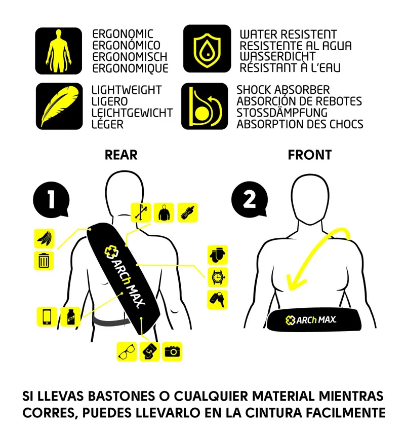 Arch Max Quiver Bag in Black/Yellow-1