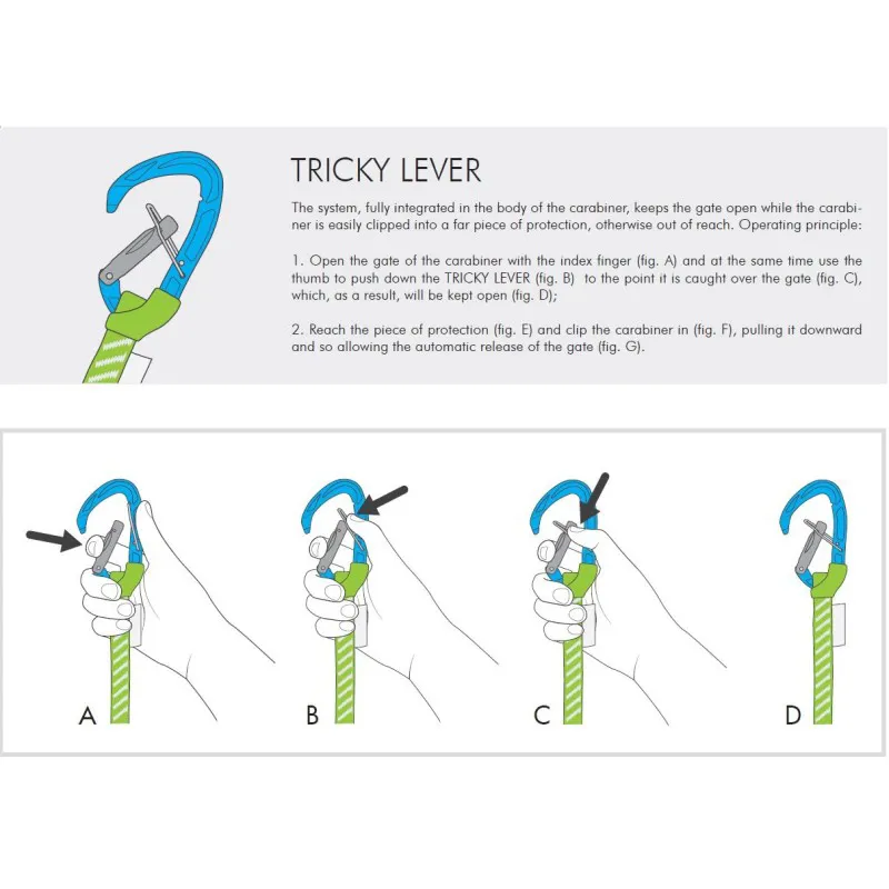 Climbing Technology Tricky Quickdraw in Light Green/Blue-4