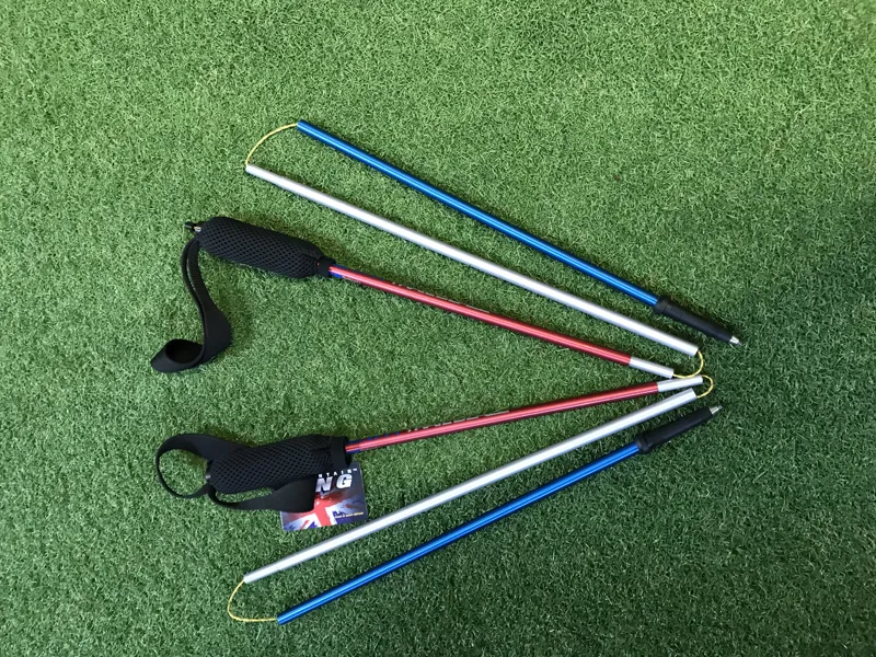 Mountain King Trail Blaze 125cm 3 Piece Stick in Red/Silver/Blue-1