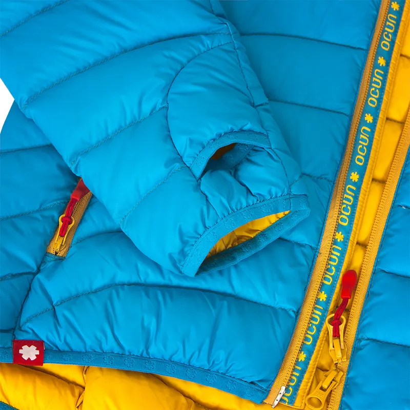 Ocun Womens Tsunami Down Jacket in Blue/Yellow-2