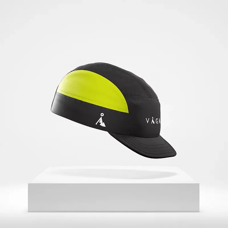 Våga Running Cap in Black/Neon Yellow