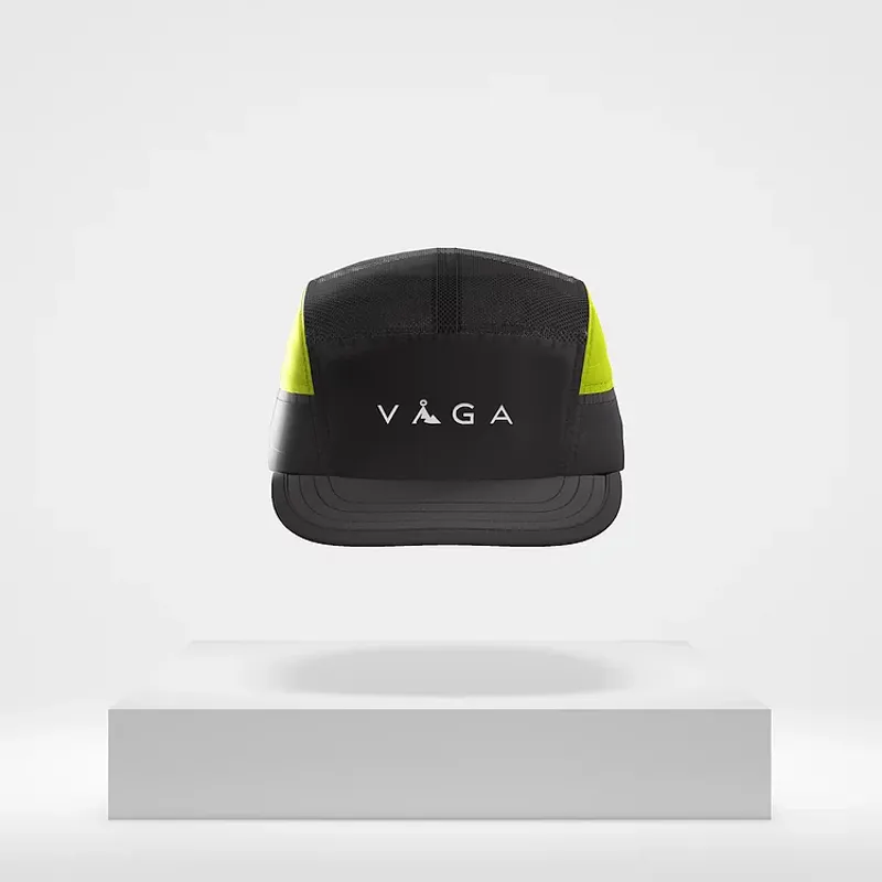 Våga Running Cap in Black/Neon Yellow-2