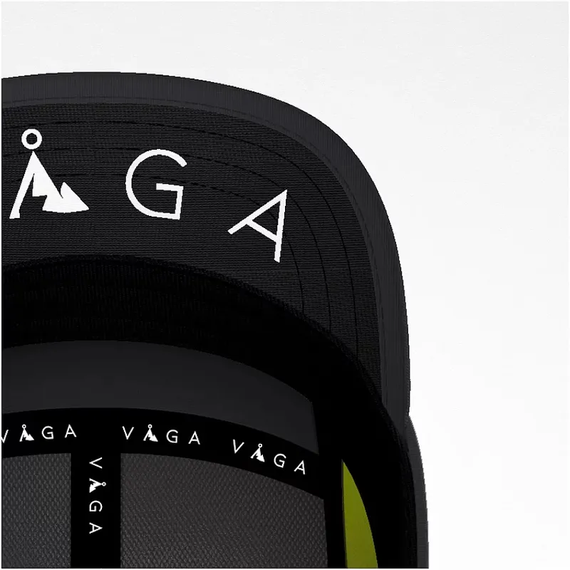 Våga Running Cap in Black/Neon Yellow-5