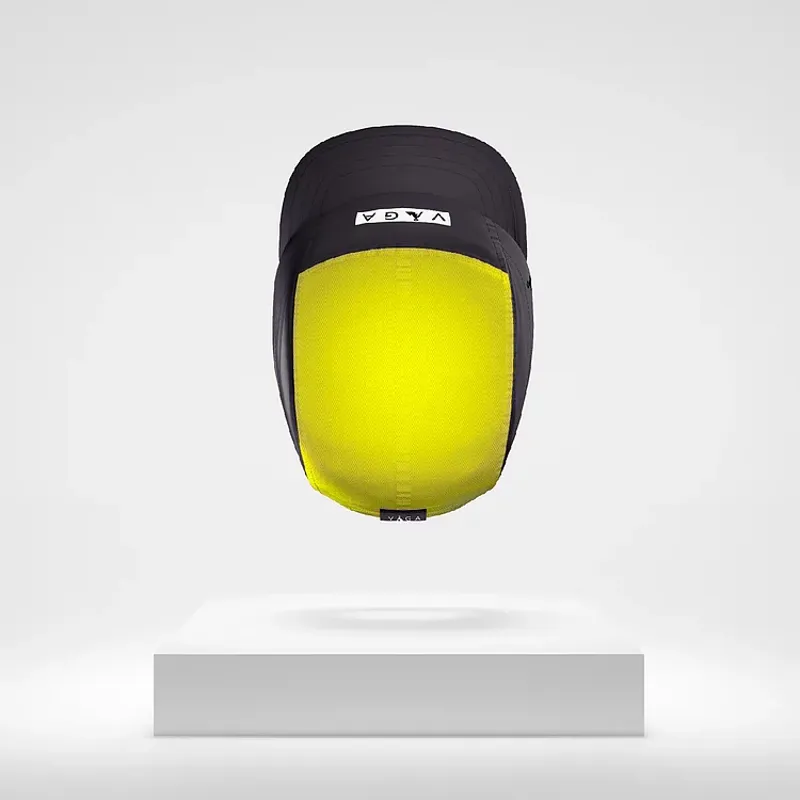 Våga Running Cap in Charcoal Grey/Acid Yellow-3