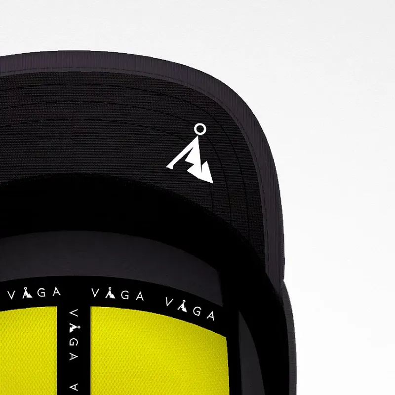 Våga Running Cap in Charcoal Grey/Acid Yellow-5
