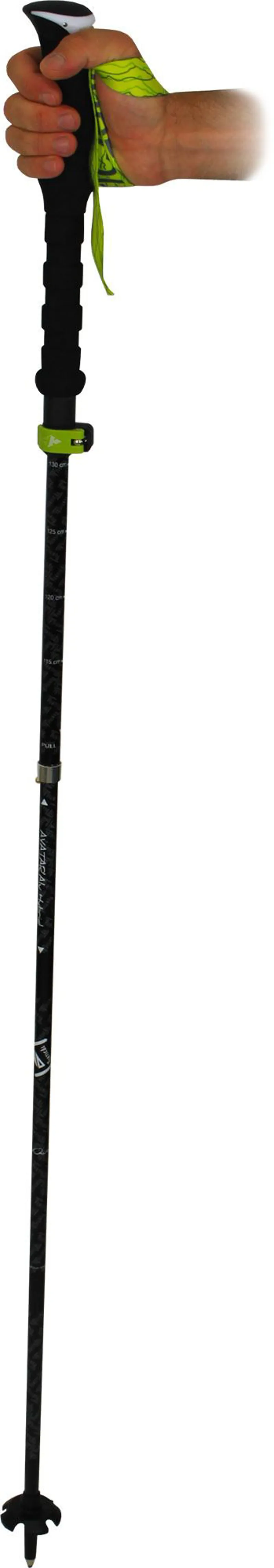 Raidlight Vertical Avatar'alu Hybrid Running Poles in Black/Lime Green-1