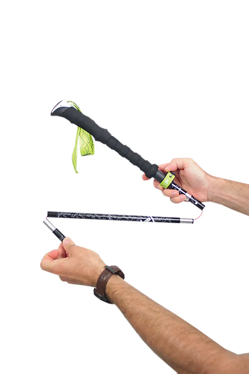 Raidlight Vertical Avatar'alu Hybrid Running Poles in Black/Lime Green-2