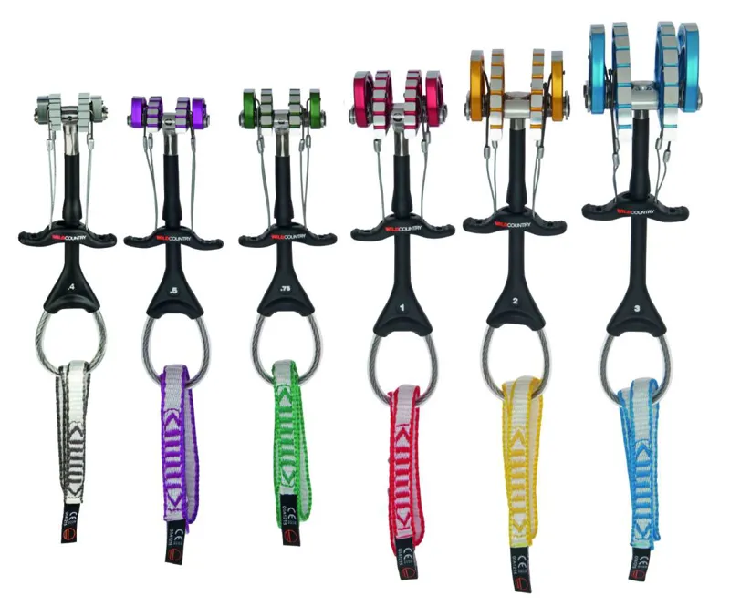 Wild Country Friend Cam Set in Sizes 0.4 / 0.5 / 0.75 / 1 / 2 / 3