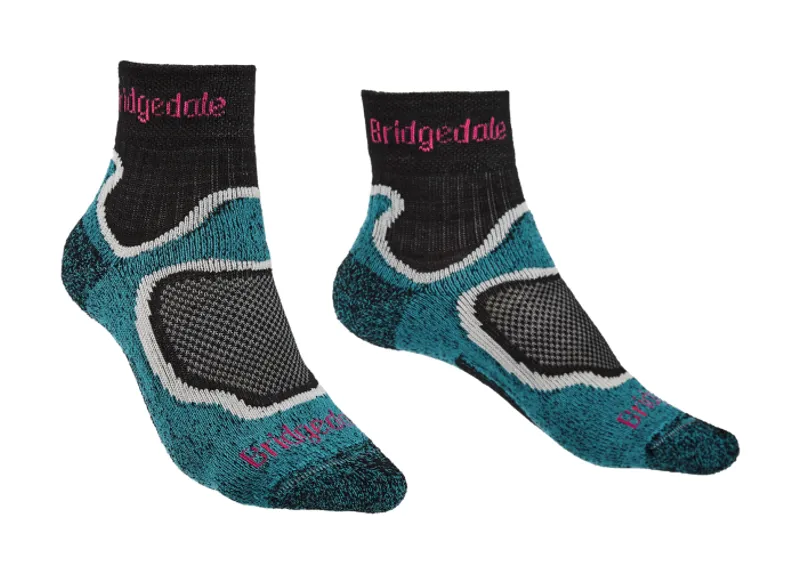 Bridgedale Womens Trailsport LW T2 3/4 Crew Sock in Shade Turquoise