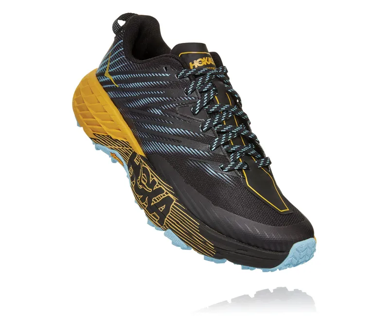 HOKA Speedgoat 4 Womens Trail Running Shoe in Antigua Sand/Anthracite