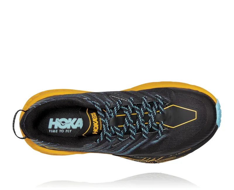 HOKA Speedgoat 4 Womens Trail Running Shoe in Antigua Sand/Anthracite-2