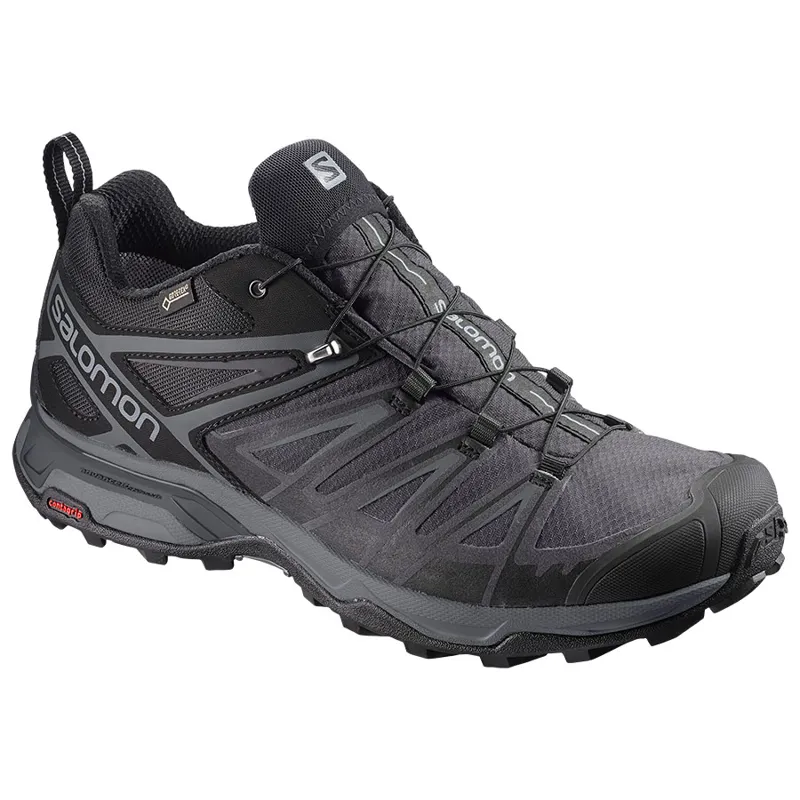 Salomon Mens X ULTRA 3 WIDE GTX in Black/Magnet/Quiet Shade