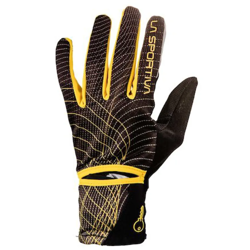 La Sportiva Trail Running Gloves in Black/Yellow