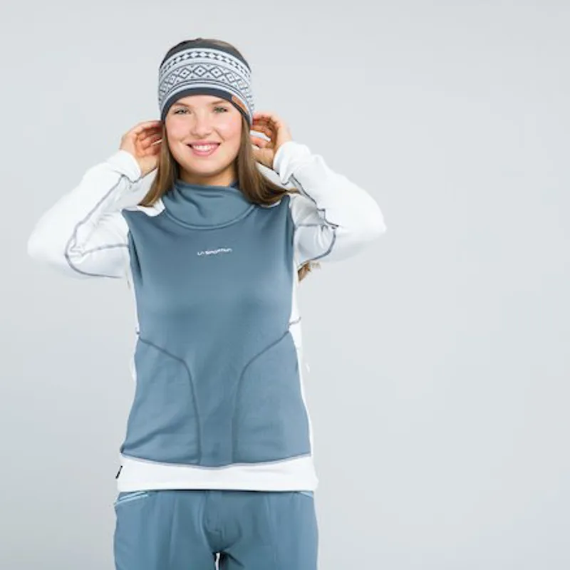 La Sportiva Azuleyo Headband in Carbon/White-2