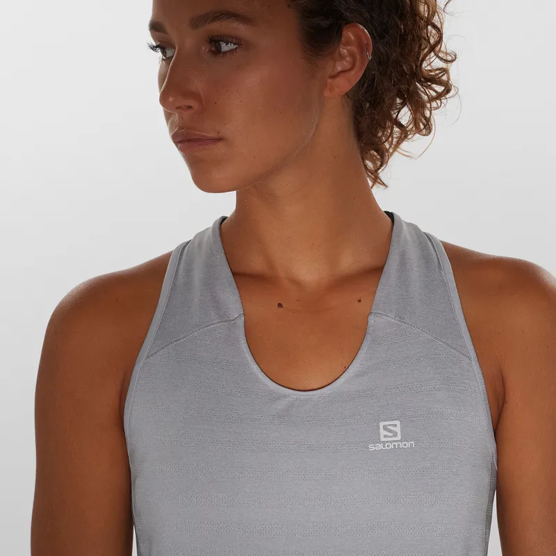 Salomon XA Womens Tank in Alloy/Heather-1