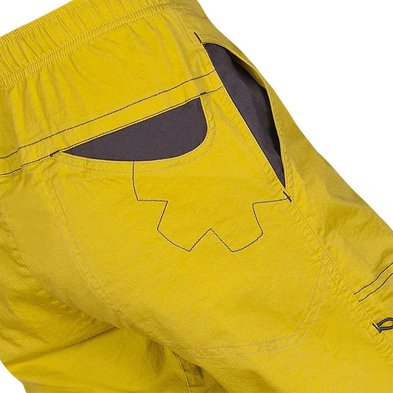 Ocun Jaws Pant Men's Climbing Trousers in Yellow Antique Moss-6