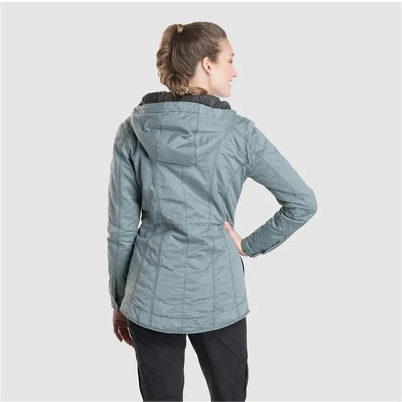 Kuhl Fleece Lined Luna Womens Jacket in Mineral Blue-1