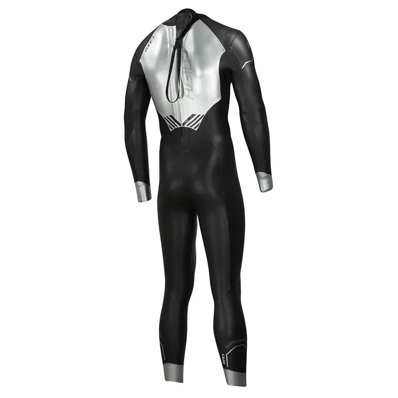 Zone3 Mens Agile Wetsuit in Black/Silver/Gunmetal-1