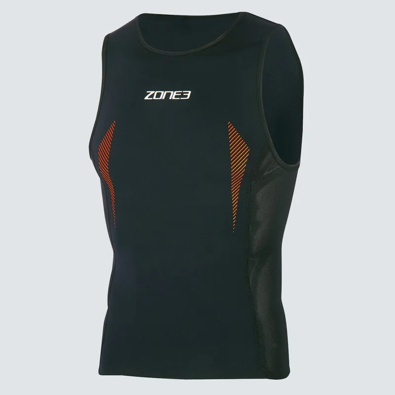 Zone3 Unisex Swim-Run Top in Black/Orange