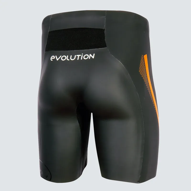 Zone3 Unisex Swim-Run Short in Black/Orange-1