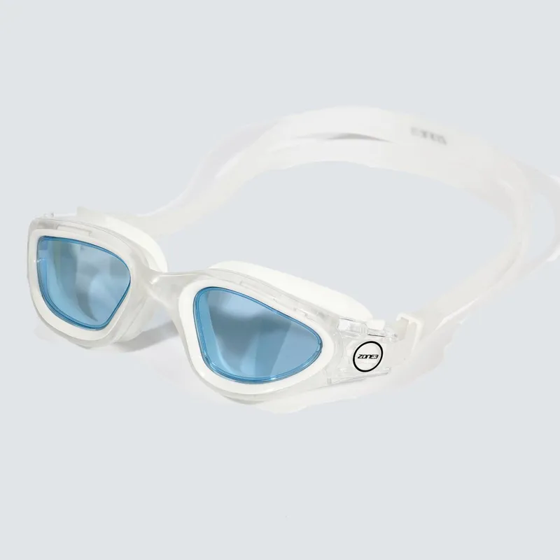 Zone3 Vapour Swim Goggles in Clear/White - Blue Tint Lens