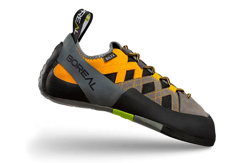 Boreal Silex Lace Men's Climbing Shoe in Grey/Yellow