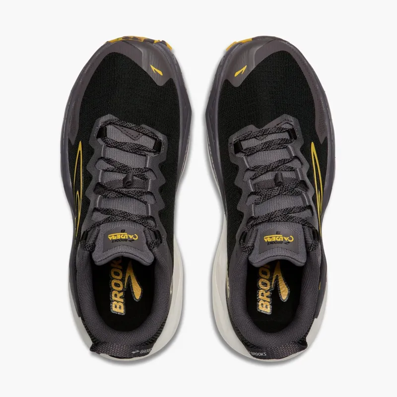 Brooks Caldera 8 Men's Trail Running Shoe in Black/Rabbit/Zest-2