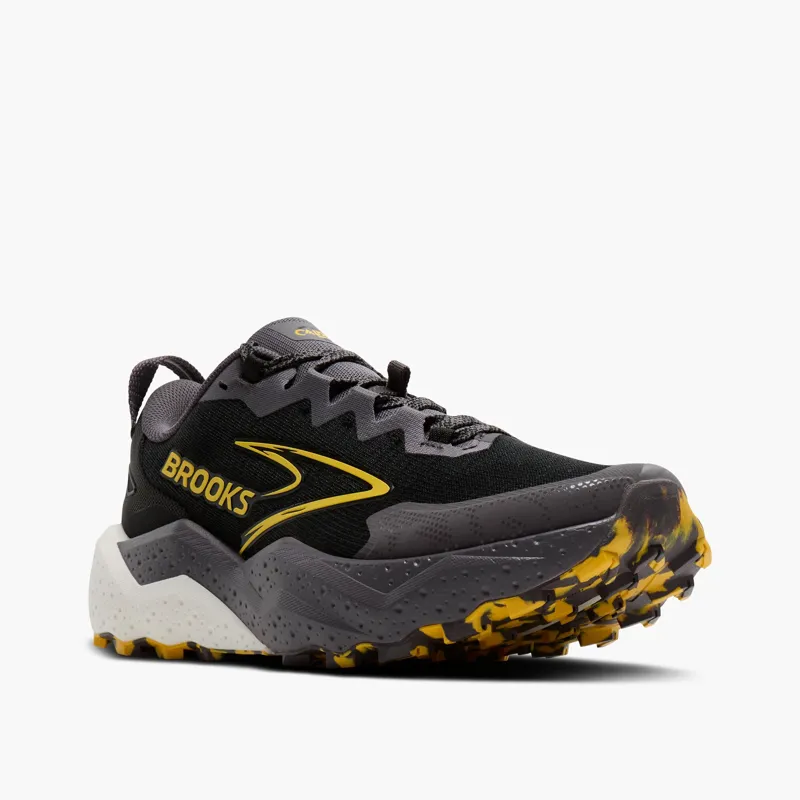 Brooks Caldera 8 Men's Trail Running Shoe in Black/Rabbit/Zest-5