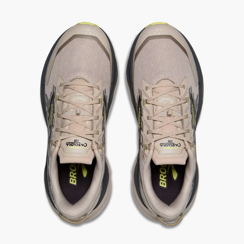 Brooks Cascadia 19 Men's Trail Running Shoe in Red Chateau/Ebony/Sunny Lime-1