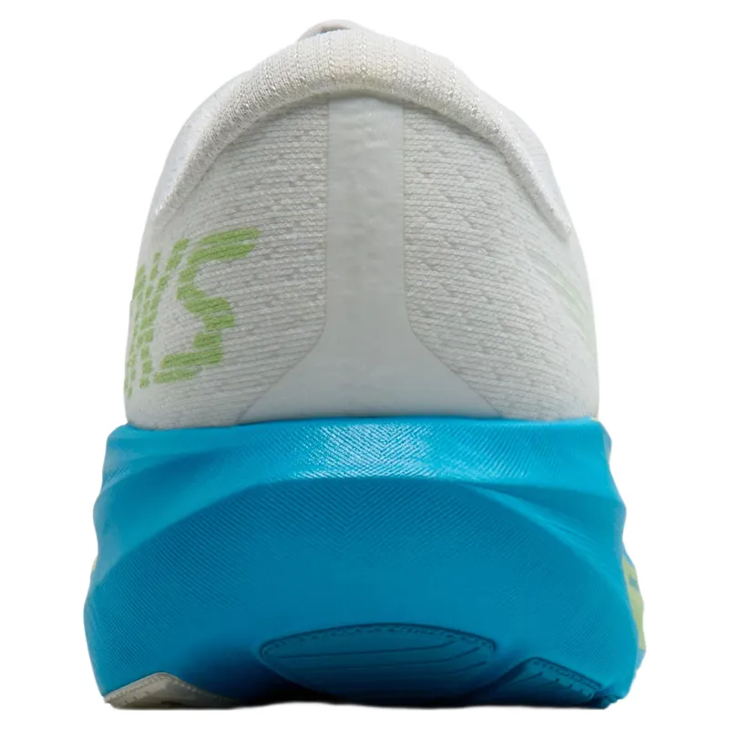 Brooks Ghost Amp Men's Road Running Shoe in White/Blue/Paradise Green-4