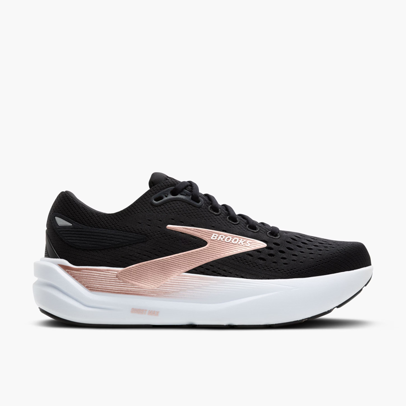 Brooks Ghost Max 3 Women's Road Running Shoes in Black/Black/Rose Gold