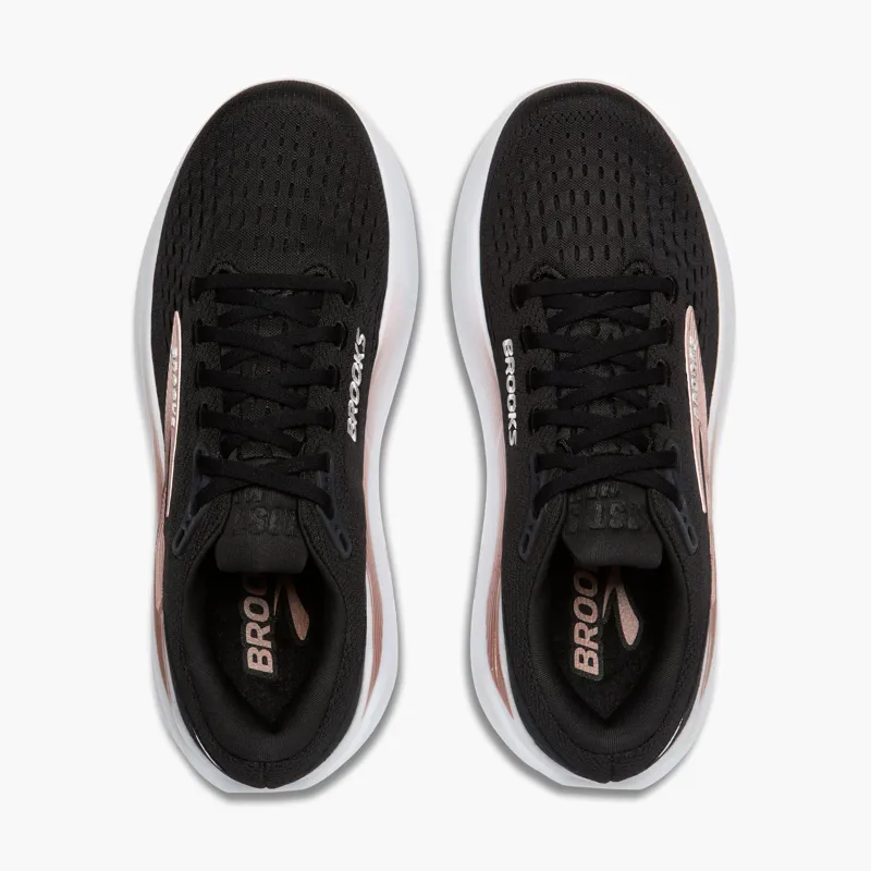 Brooks Ghost Max 3 Women's Road Running Shoes in Black/Black/Rose Gold-2