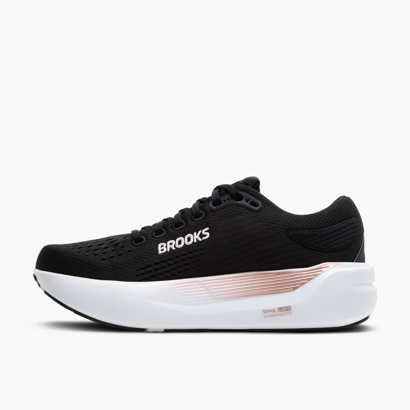 Brooks Ghost Max 3 Women's Road Running Shoes in Black/Black/Rose Gold-3