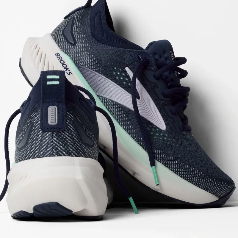 Brooks Glycerin 23 Wide Women's Road Running Shoes in Spellbound/Yucca/Pink-4