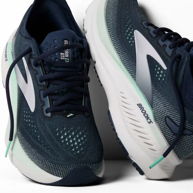 Brooks Glycerin GTS 23 Women's Road Running Shoes in Spellbound/Yucca/Pink-4