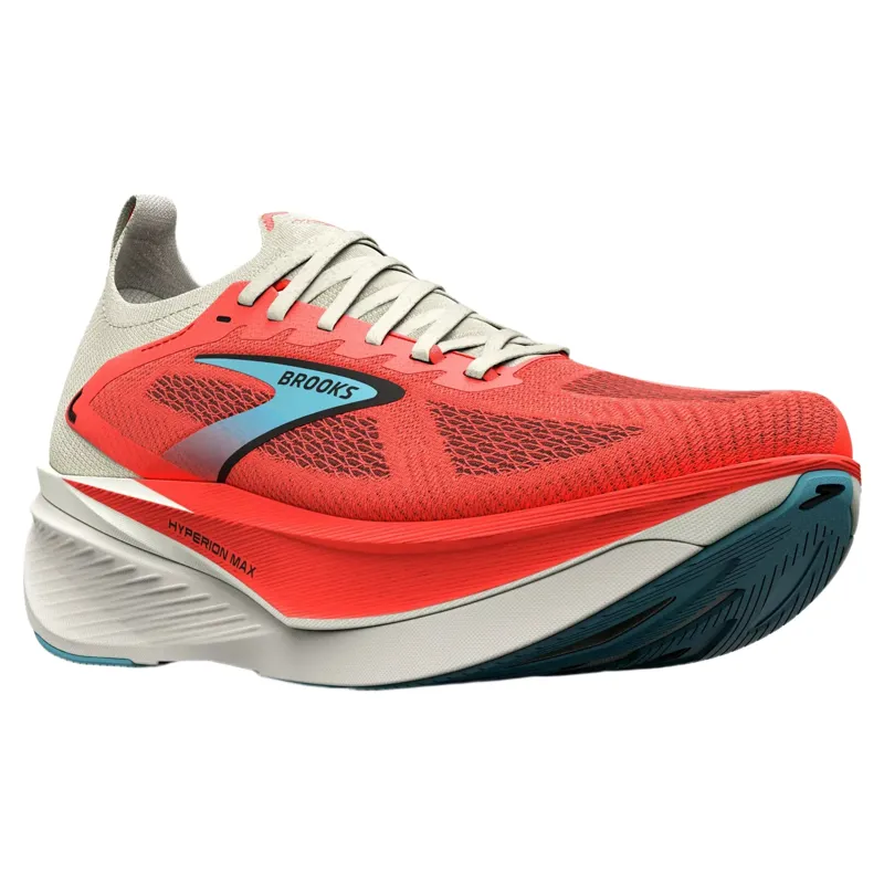 Brooks Hyperion Max 3 Women's Road Running Shoe in Coconut/Fiery Coral/Atomizer-4