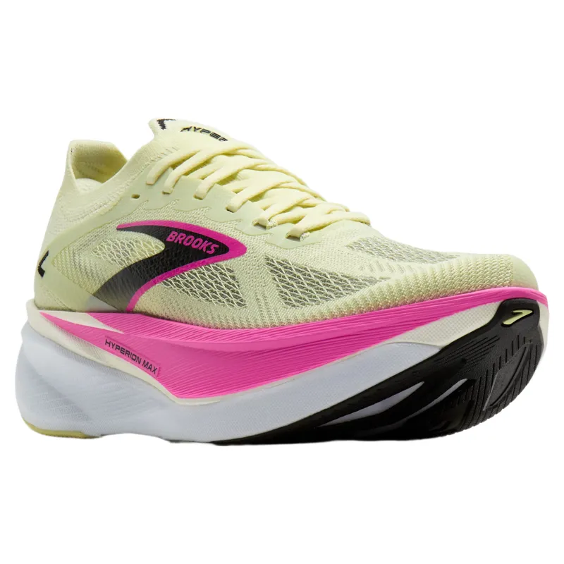 Brooks Hyperion Max 3 Women's Road Running Shoes in Luminary/Cyber Pink/Black-4