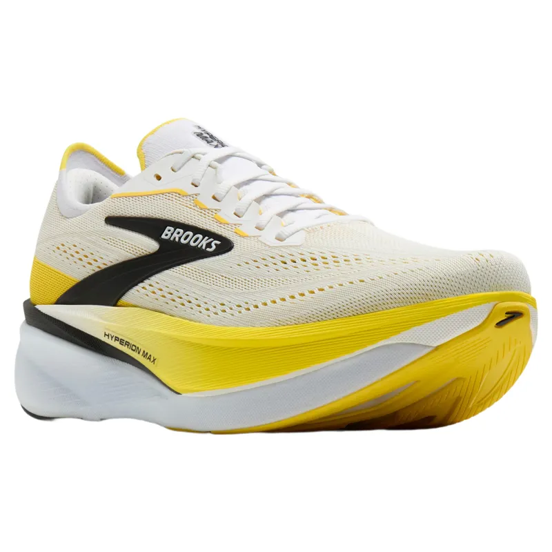 Brooks Hyperion Max 4 Men's Road Running Shoe in White/Cyber Yellow/Black-5