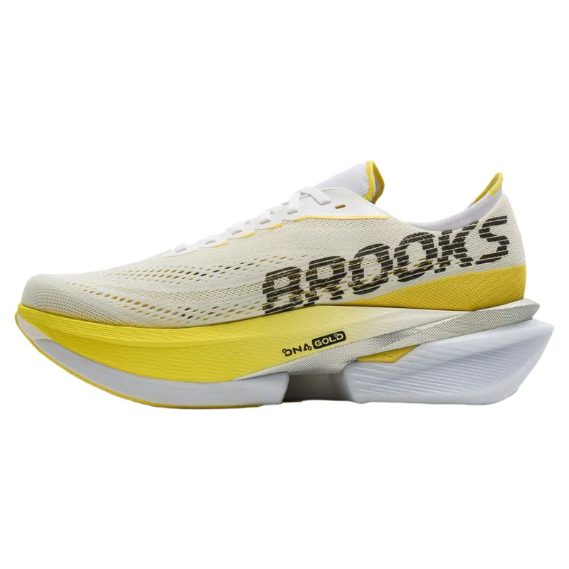 Brooks Hyperion Max 4 Women's Road Running Shoe in White/Cyber Yellow/Black-3