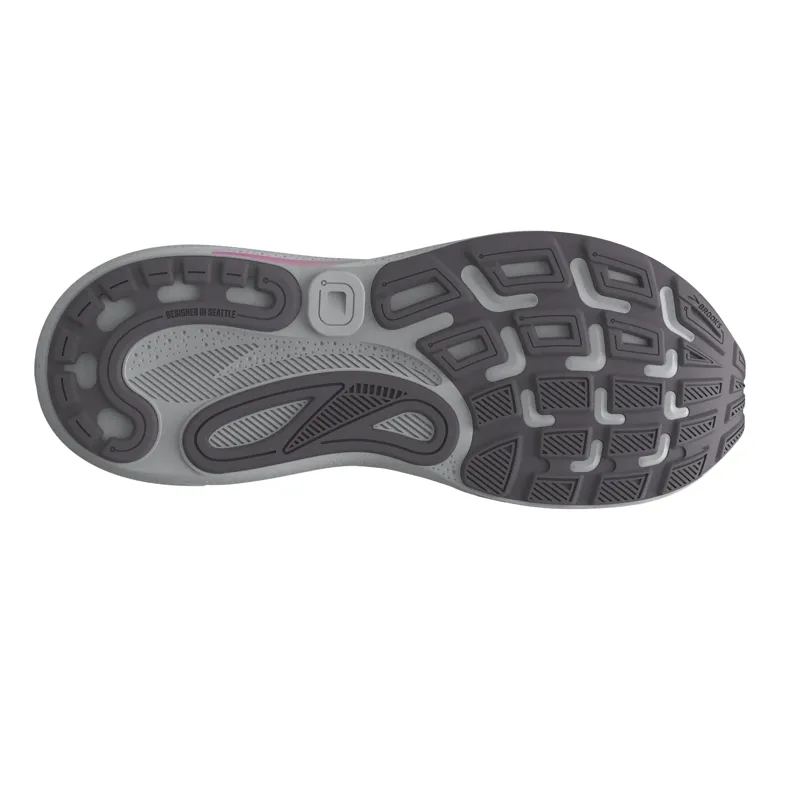 Brooks Adrenaline GTS 24 Women's Road Running Shoe in Oyster/Excalibur/Pink-2