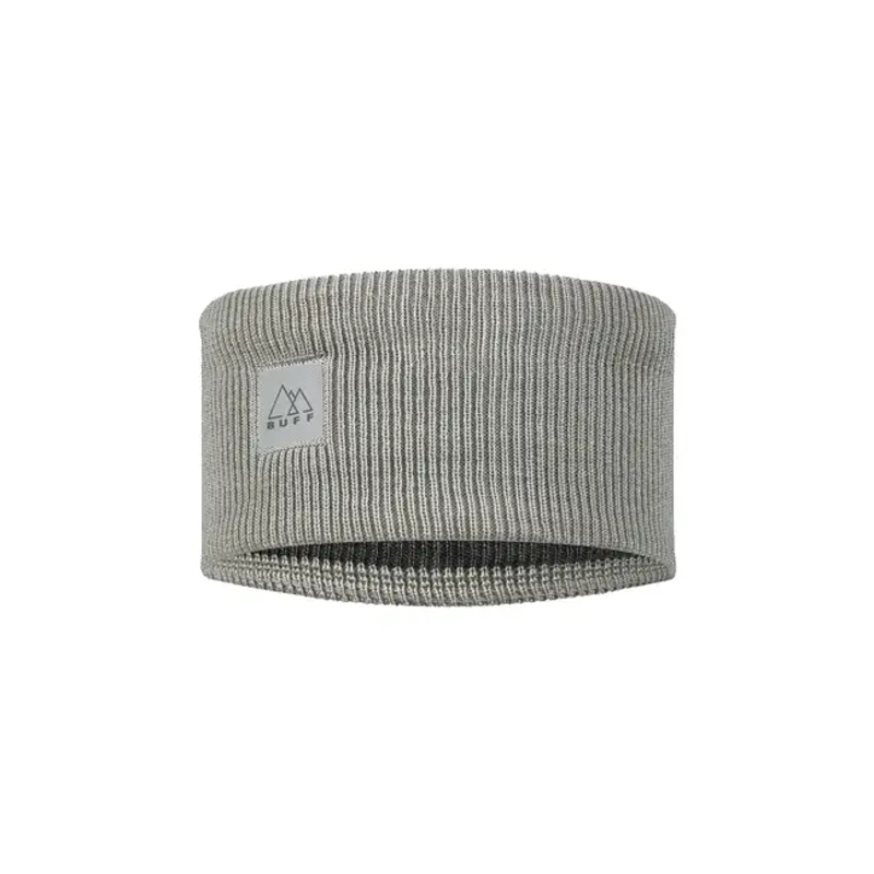 Buff Crossknit Headband in Solid Light Grey