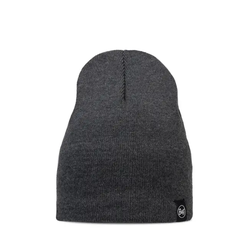 Buff Lilon Short Knitted and Polar Beanie in Grey Heather
