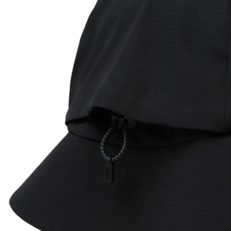 Buff Rain Bucket Hat in Solid Black-4