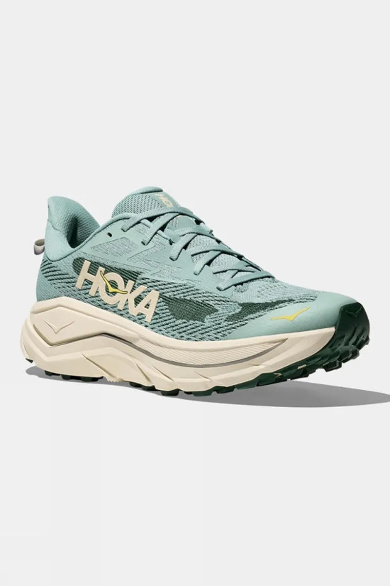 Hoka Challenger 8 Men's Trail Running Shoe in Jade/Truffle Salt-2