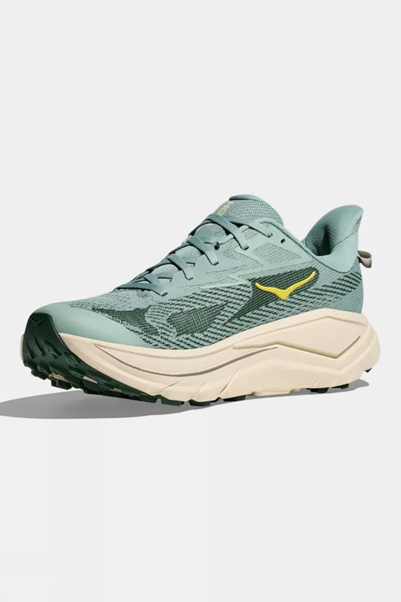 Hoka Challenger 8 Men's Trail Running Shoe in Jade/Truffle Salt-3