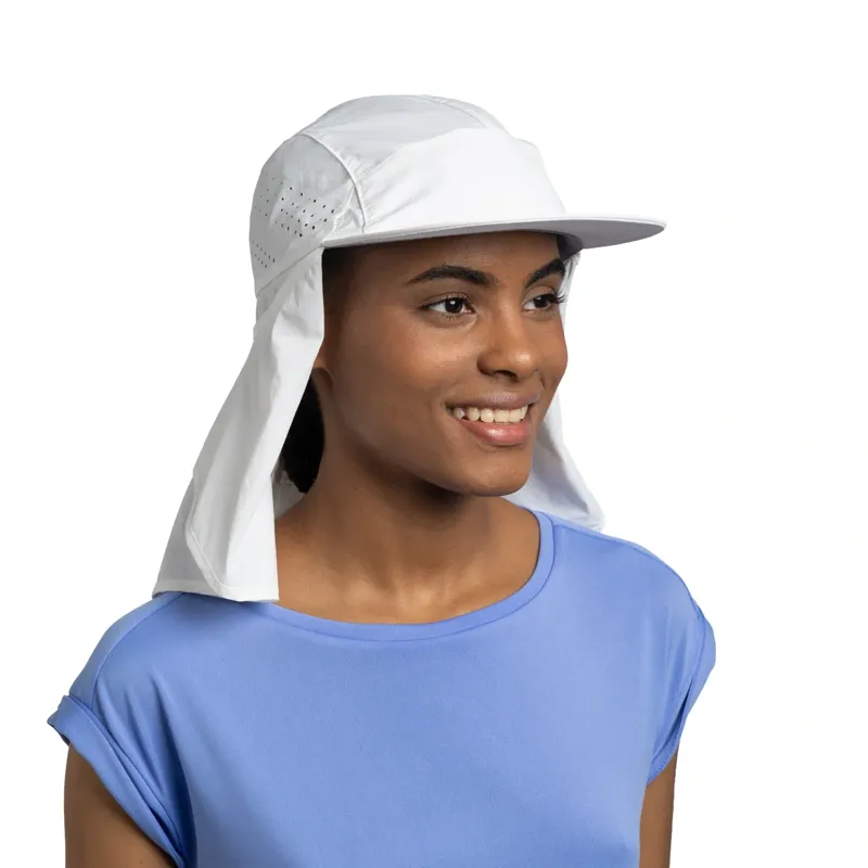 Buff Desert Cap in Solid White-3