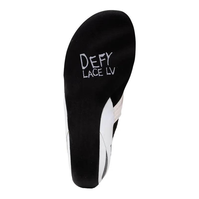 Evolv Defy Lace LV Unisex Climbing Shoe in White/Black-5