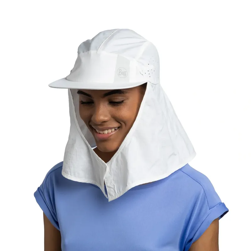 Buff Desert Cap in Solid White-1