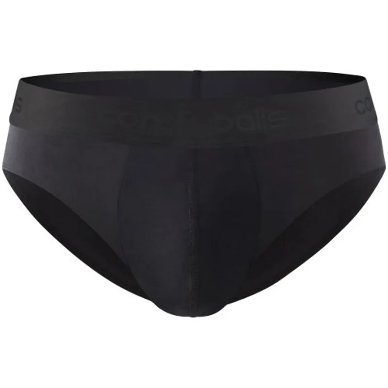 Comfyballs Performance Mens Brief 2 Pack in Ghost Black-1